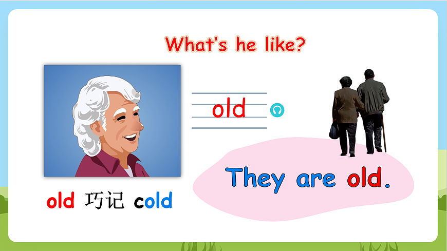 人教版英語五年級上冊Unit 1 《What's he like PA Let's learn》課件第7頁