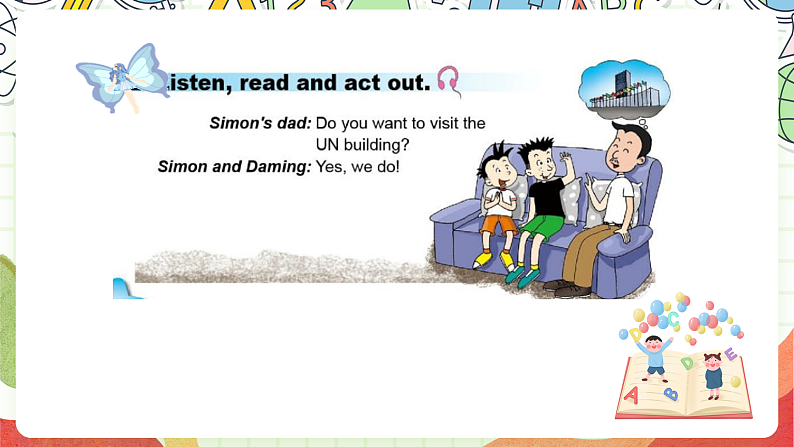 外研版(一起)英语六上 Module 9 Unit 1《Do you want to visit the UN building》课件05
