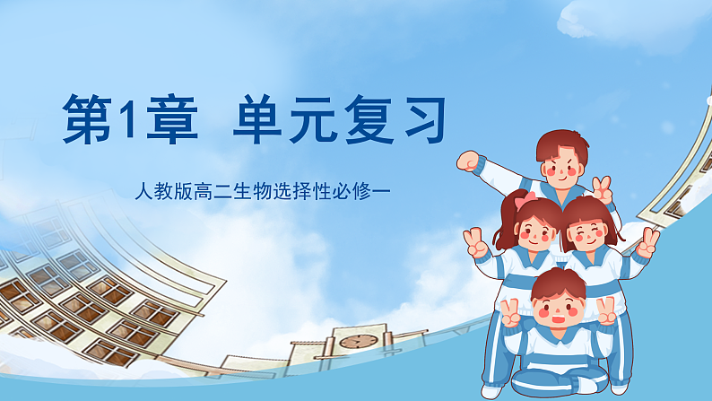 人教版高二生物选择性必修一 第1章 《人体的内环境与稳态》复习课件第1页