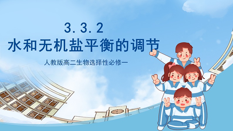 人教版高二生物选择性必修一 3.3.2 《水和无机盐平衡的调节》课件01