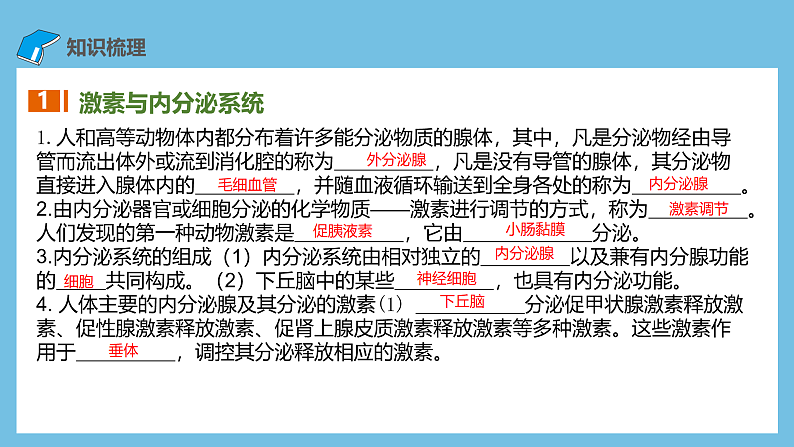 人教版高二生物选择性必修一 第3章 《体液调节》复习课件06