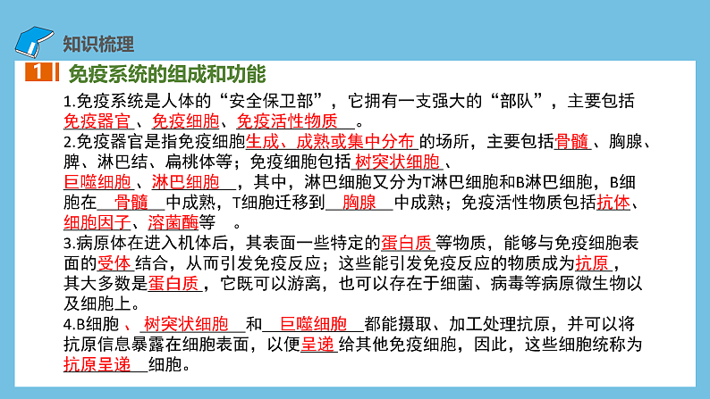 人教版高二生物选择性必修一 第4章 《免疫调节》复习课件第6页