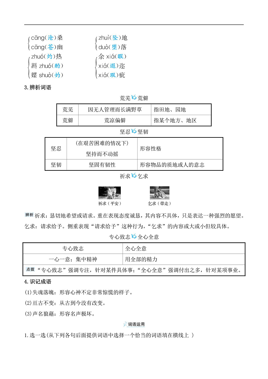 人教版高中語(yǔ)文必修上冊(cè)同步講義第15課《我與地壇》（教師版）第3頁(yè)