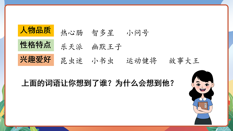 人教部编版语文三年级下册 习作六:身边那些有特点的人 课件第4页