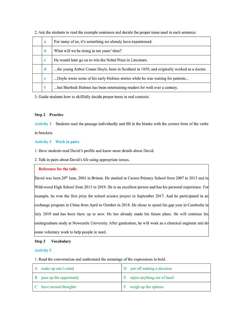 外研版高中英语选择性必修四Unit 1 Period 2《Using languages 》教案第2页
