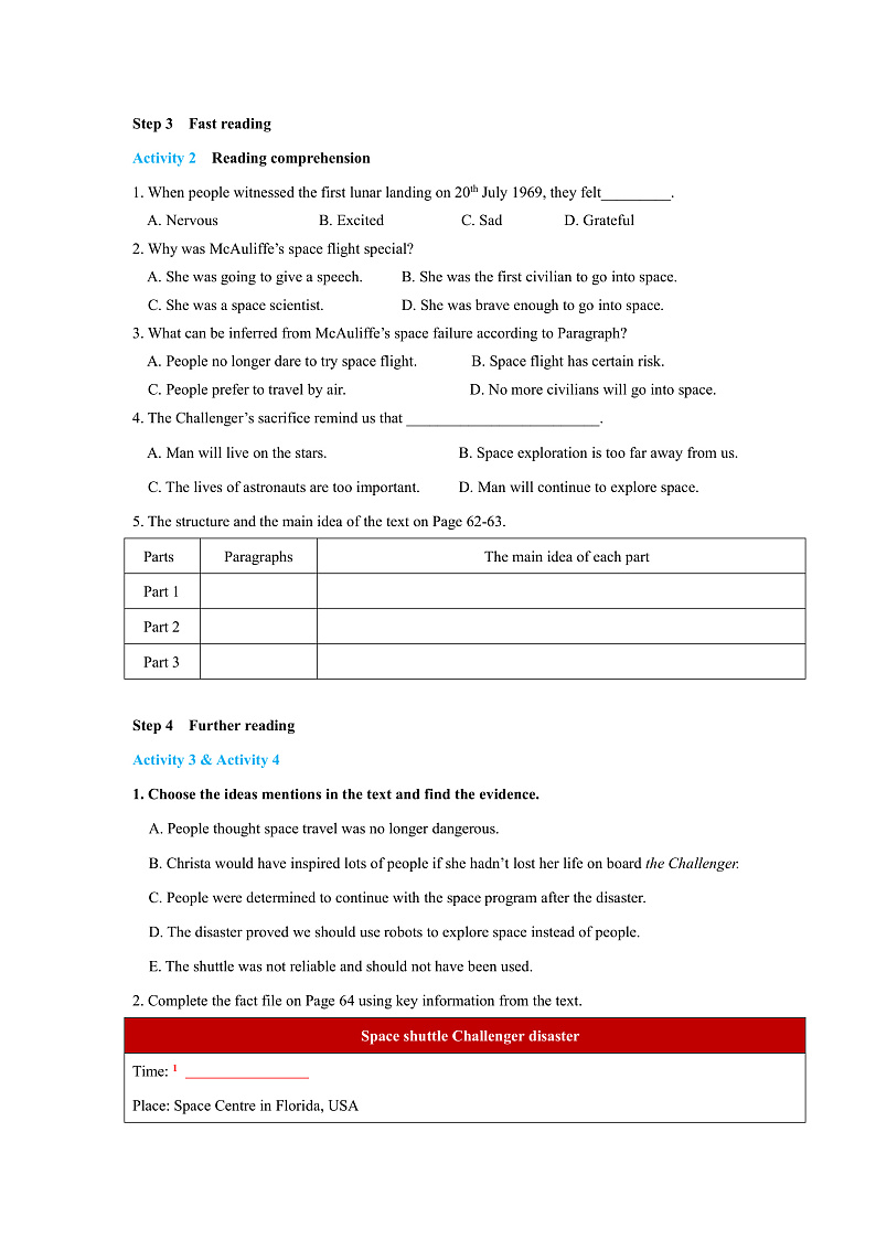 外研版高中英语选择性必修四Unit 6 Period 1《Starting out and understan》学案第3页