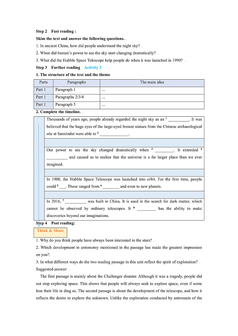 外研版高中英语选择性必修四Unit 6 Period 3《Developing ideas and present》教案02