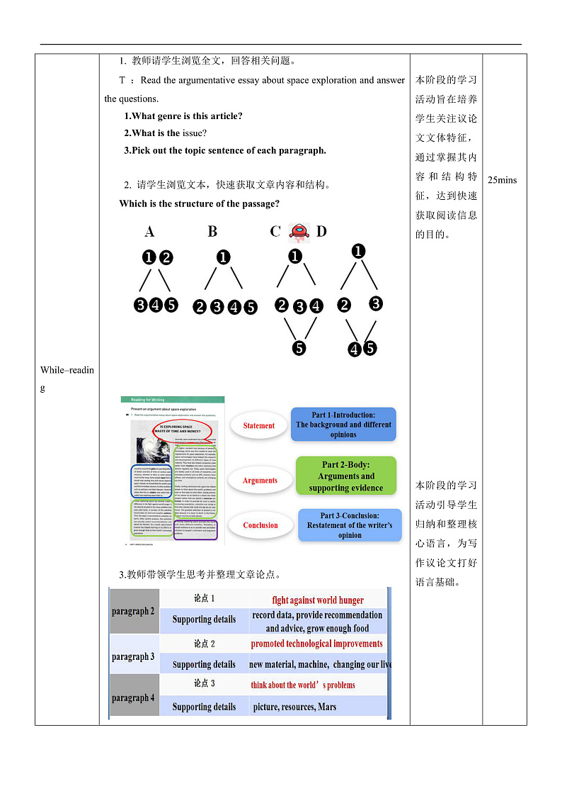人教版(2019)高中英语必修第三册Unit 4《Space Exploration》Reading for Writing 教案第2页