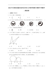 2024年甘肃省武威市凉州区河东九年制学校联片教研中考数学二模试卷（含解析）