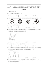 2024年甘肃省武威市凉州区河东九年制学校联片教研中考数学二模试卷（含解析）