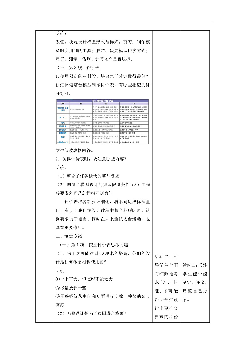 【大單元整體教學(xué)】1.4《設(shè)計塔臺模型》課時教案第3頁