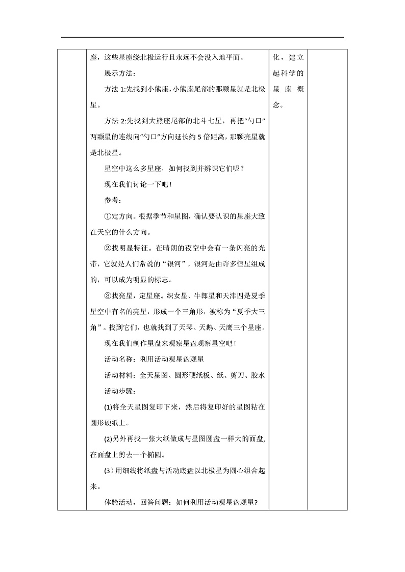 【大单元整体教学】3.5夏季星空 课时教案第3页