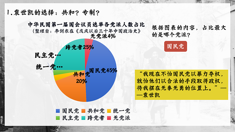 部编版课件八上第11课北洋政府的统治与军阀割据第6页