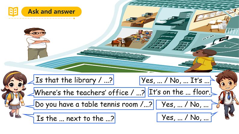 人教PEP英语四下 Unit1 My school B read and write课件第5页