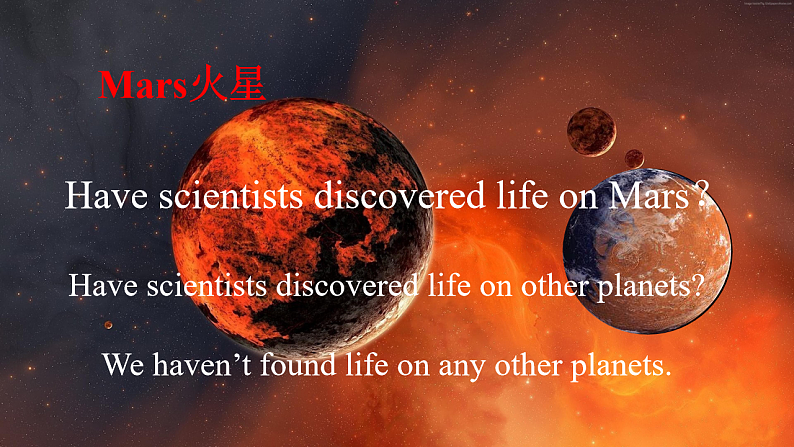 外研版英语八下 Module 3 Unit 2《We have not found life on any other planets yet》课件第1页