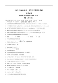 哈尔滨市第九中学校2024-2025学年高一上学期期末考试化学试卷（含答案）