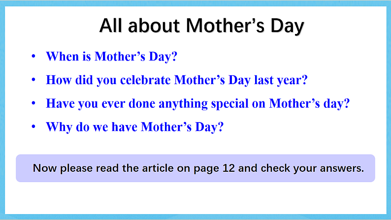 沪教牛津版(六三制)英语七下Unit 1 《Mother's Day》语言点及练习 课件第2页