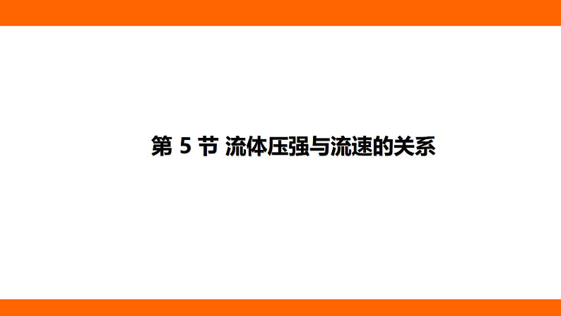 9.5 流体压强与流速的关系阶段小测(课件)人教版物理八年级下册第1页