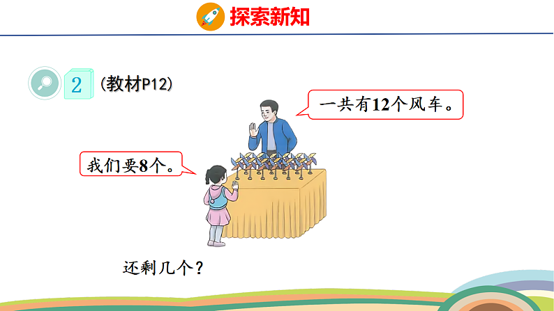 人教(2024)数学一下课件 第二单元 第三课时 十几减8第5页
