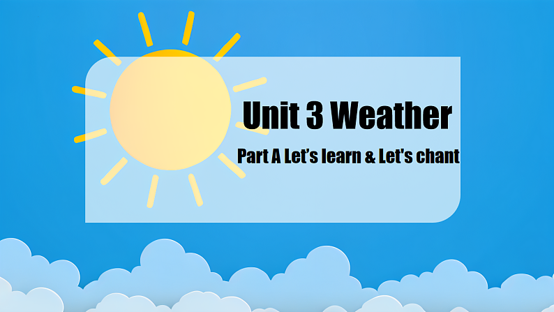 Unit3 第2课时(教学课件)PartA Let's learn&Let's chant第1页