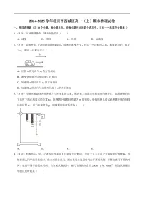 2024-2025学年北京市西城区高一（上）期末物理试卷