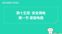 2024九年級物理上冊第十五章安全用電15.1家庭電路習題課件魯科版五四制