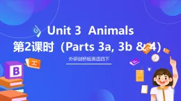外研劍橋版英語(yǔ)四下 Unit 3《Animals》第2課時(shí)（Parts 3a, 3b & 4）課件+素材