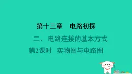 2024九年級(jí)物理全冊(cè)第十三章電路初探2電路連接的基本方式第2課時(shí)實(shí)物圖與電路圖習(xí)題課件新版蘇科版