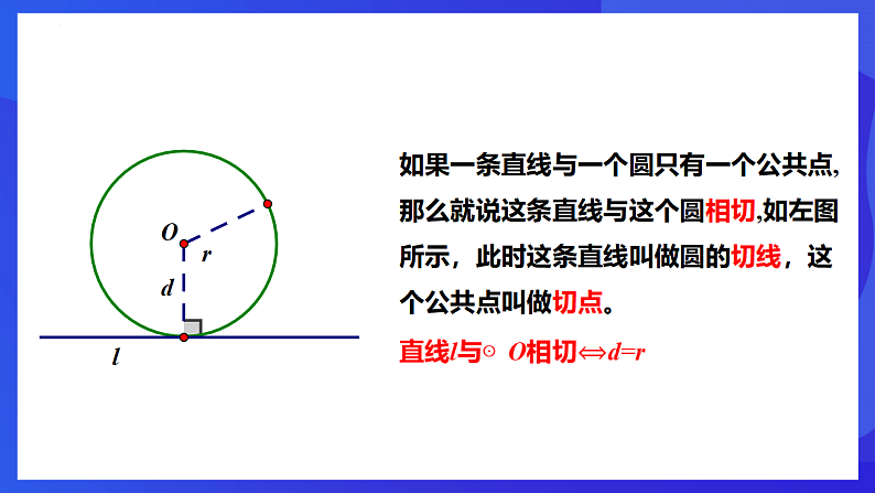 华师大版数学九年级下册27.2.2《直线与圆的位置关系》课件第6页