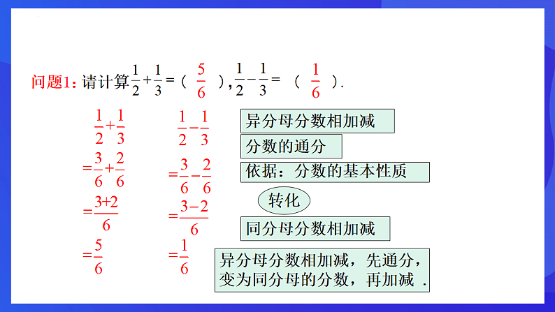 华师大版数学八年级下册16.2.2《分式的加减》课件第7页