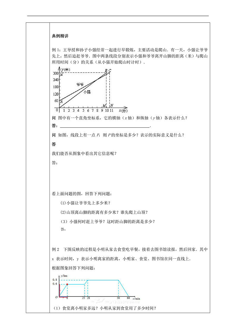 华师大版数学八年级下册17.2.2 《函数的图象(2)》学案第2页