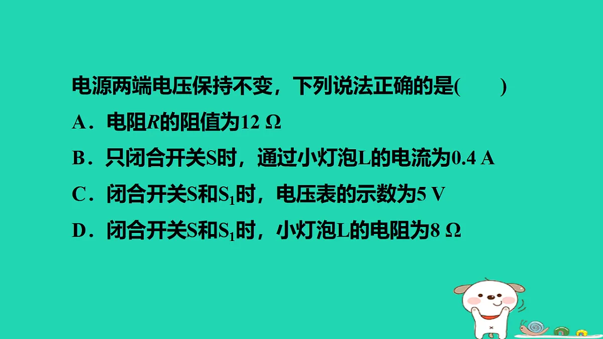 2024九年级物理上册拔高学习6类型3多开关习题课件鲁科版五四制第7页