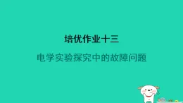 2024九年級(jí)物理全冊(cè)培優(yōu)作業(yè)十三電學(xué)實(shí)驗(yàn)探究中的故障問(wèn)題習(xí)題課件新版蘇科版