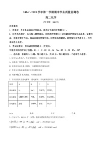 甘肃省2024-2025学年高二上学期期末学业质量监测化学试卷（含答案）