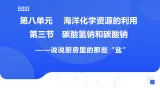 【新教材】鲁教版化学九年级下册第八单元第三节《碳酸氢钠和碳酸钠》课件+练习及答案