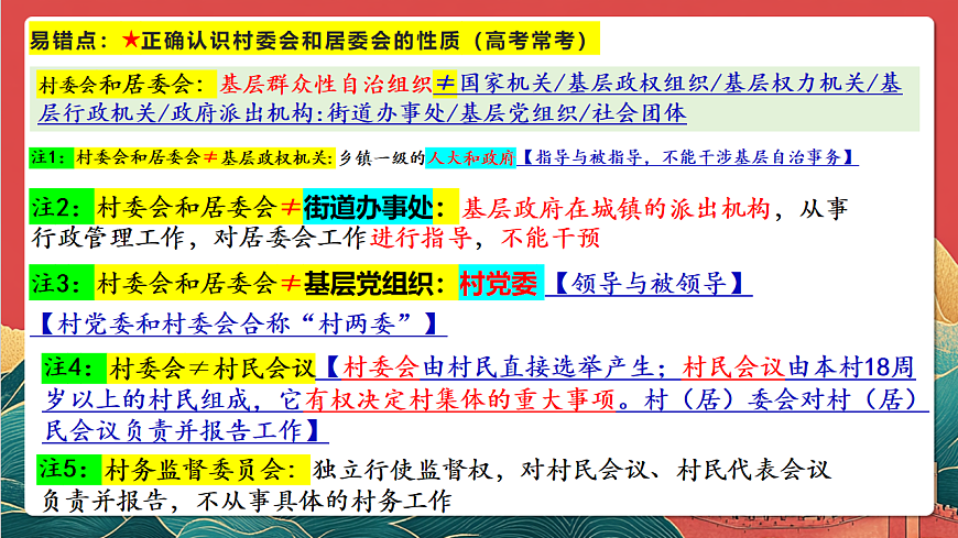 人教統(tǒng)編版高中政治一輪復(fù)習(xí)必修三6.3《基層群眾自治制度》 課件第7頁(yè)