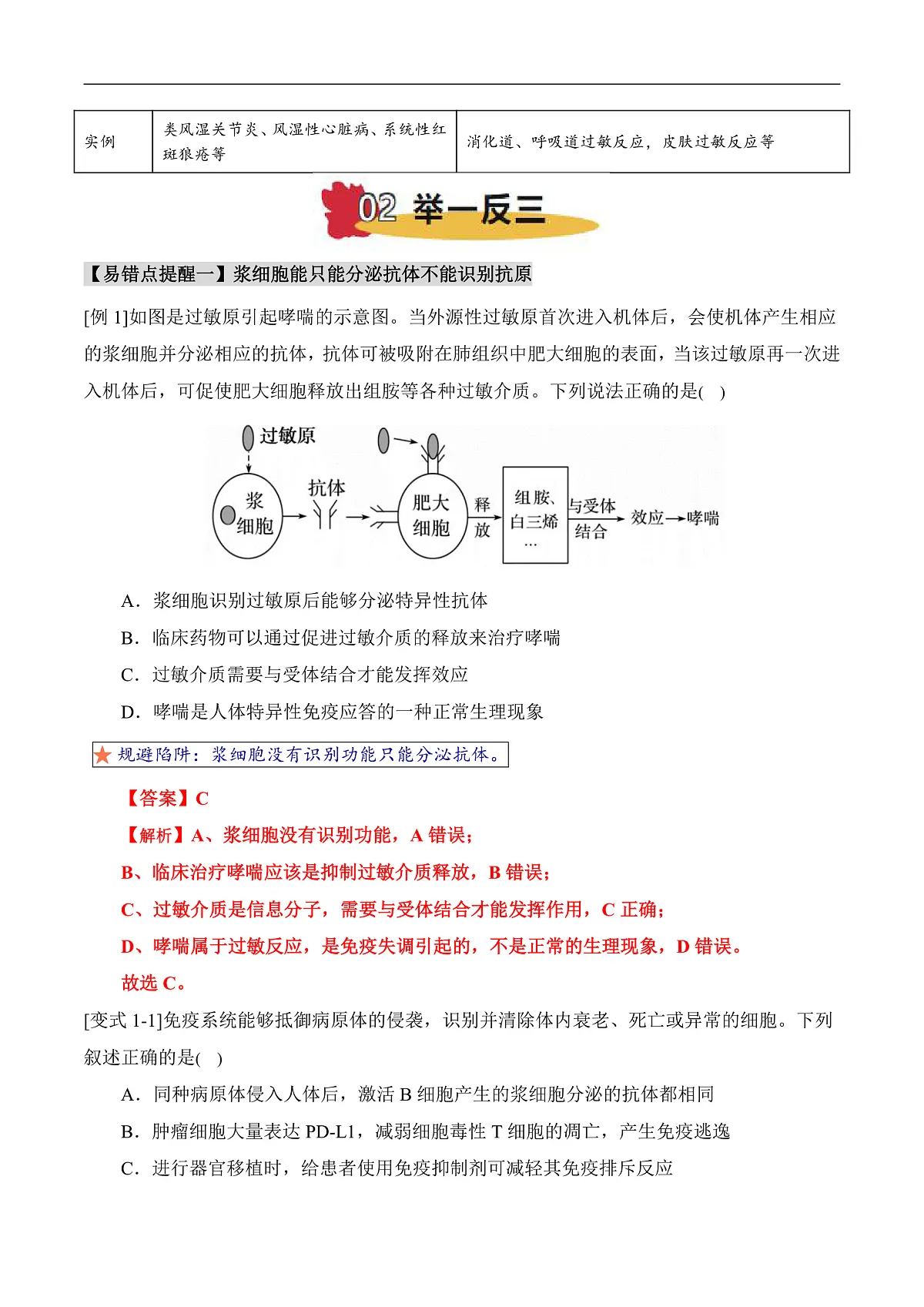 易错点12 免疫调节的易错考题(3大陷阱)-备战2025年高考生物考试易错题(新高考通用)(解析版)第3页