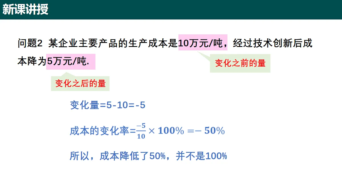 5.2.2 百分数的应用(第二课时 变化率问题)课件-2024-2025学年六年级数学下册(沪教版五四制2024)第5页
