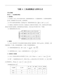 （艺考）新高考数学一轮复习考点题型突破练习专题18 三角函数概念与诱导公式（2份，原卷版+解析版）