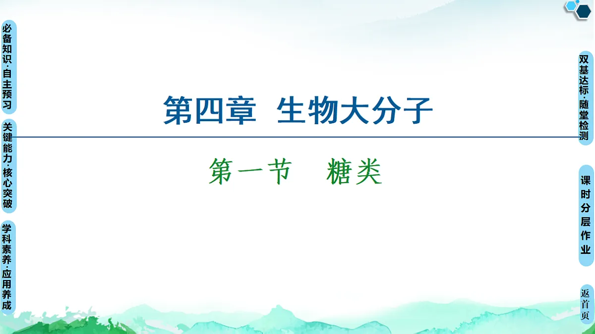 第4章 第1节 糖类 课件【新教材】人教版(2019)高中化学选择性必修3第1页