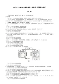 河北省唐山市2024-2025学年高一上学期期末考试历史试卷（含答案）