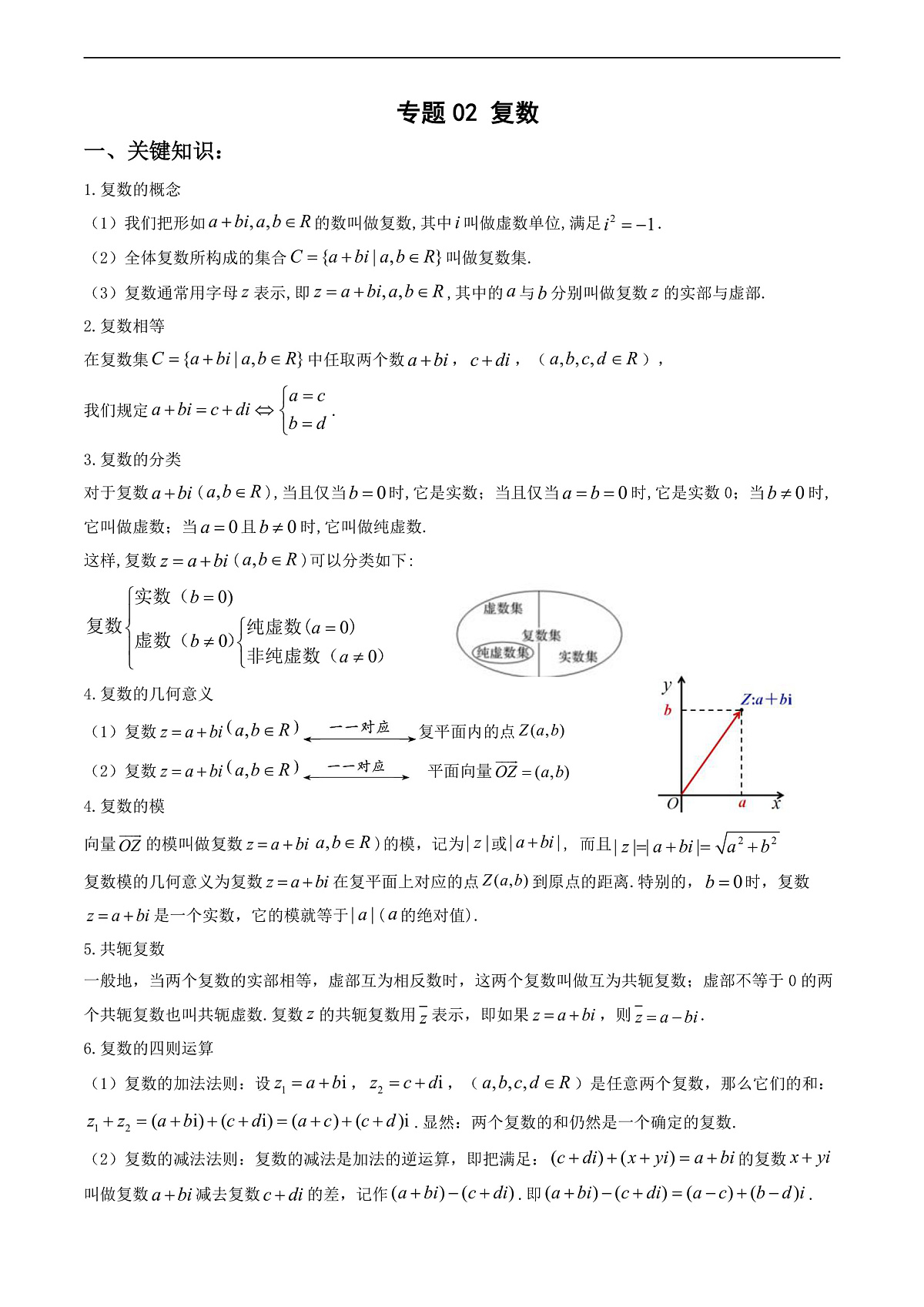 专题02 复数(解析版)第1页