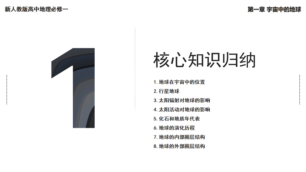人教版高中地理 必修 第一册 第一章《宇宙中的地球》单元复习课件第2页