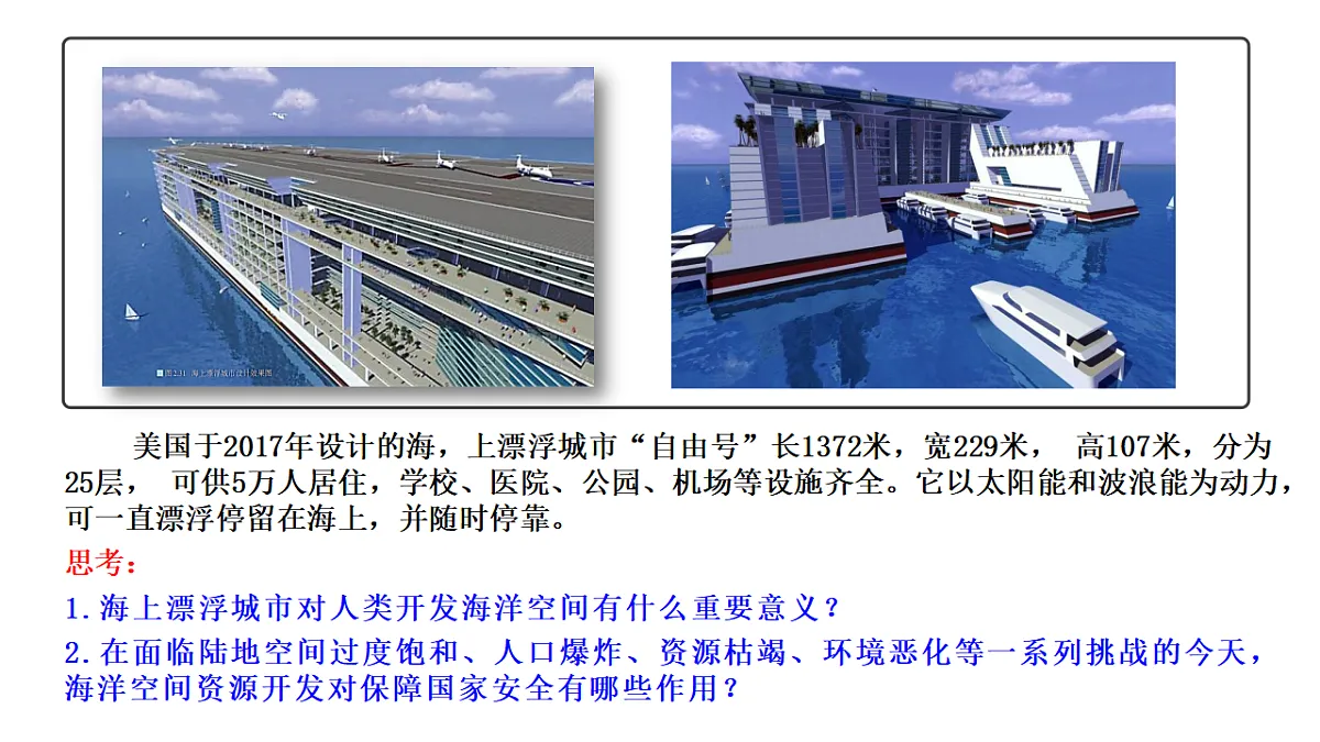 人教版高中地理 选择性必修3 2-4海洋空间资源开发与国家安全 教学课件第2页