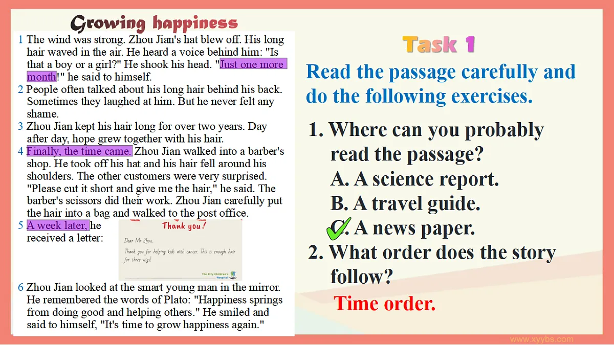 Unit 1 Reading for writing 课件新外研版英语七年级下册第7页