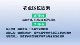 高中地理湘教版（2019）必修二3.1農(nóng)業(yè)區(qū)位因素課件