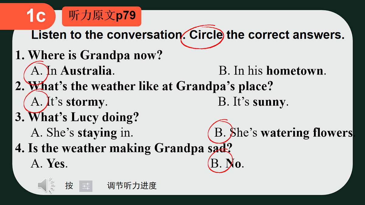 初中英语人教版(2024)七年级下册Unit 6 Rain or Shine Section A 课件第7页