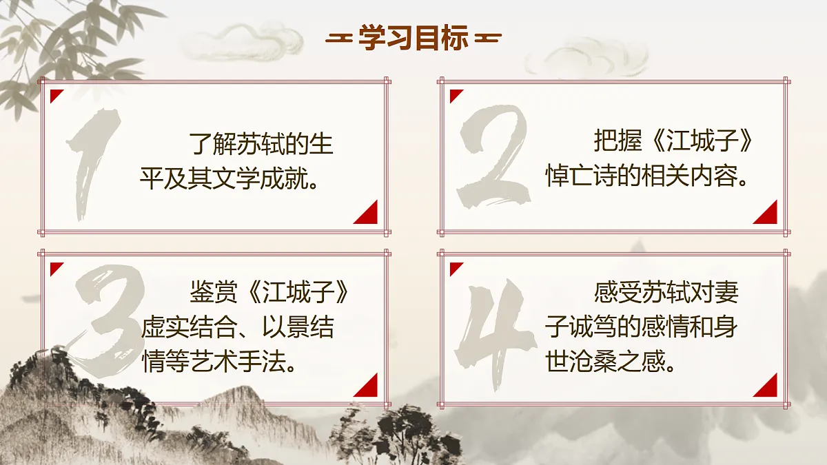 【课件+教案】统编版高中语文选修上册第四单元《江城子》%U2029第4页