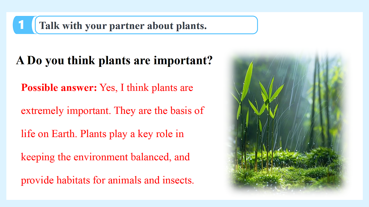 Unit 8 I love nature! Lesson 1 Why are plants important?—初中英语冀教版(2024)七年级下册(课件)第7页