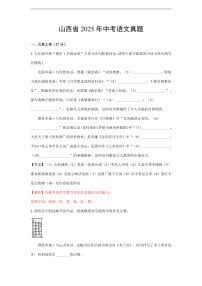 山西省2025年中考真题语文试卷（解析版）